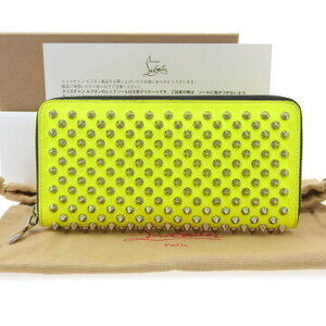 Christian Louboutin Panettone Zip Long Wallet Fluorescent Yellow Bag